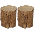 Natural Concrete Side Table Set of 2 T786