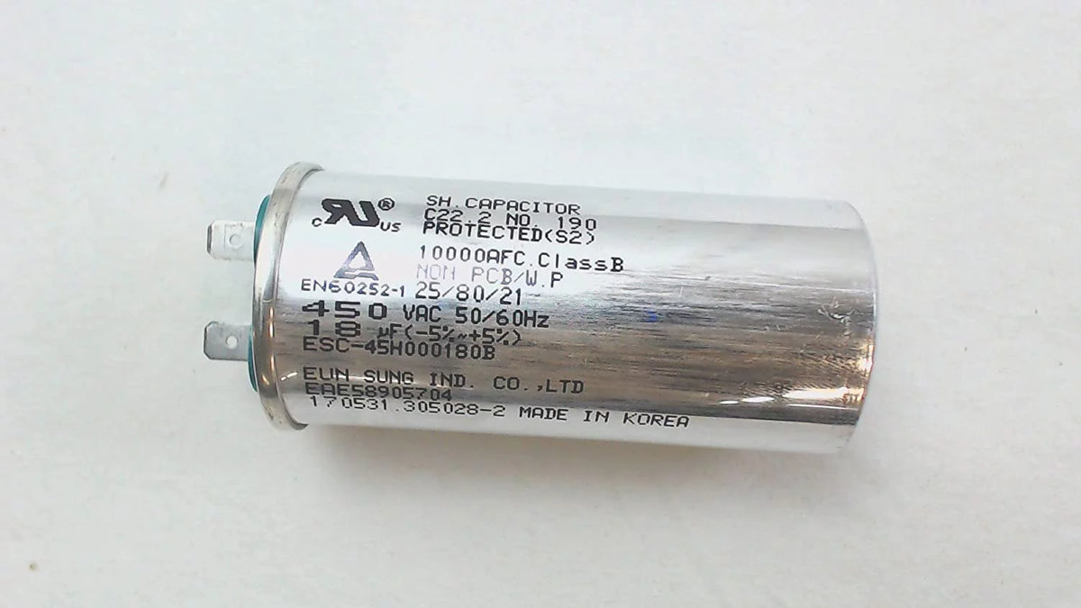 Refrigerator Radial Run Capacitor 18mfd 450v Q565848