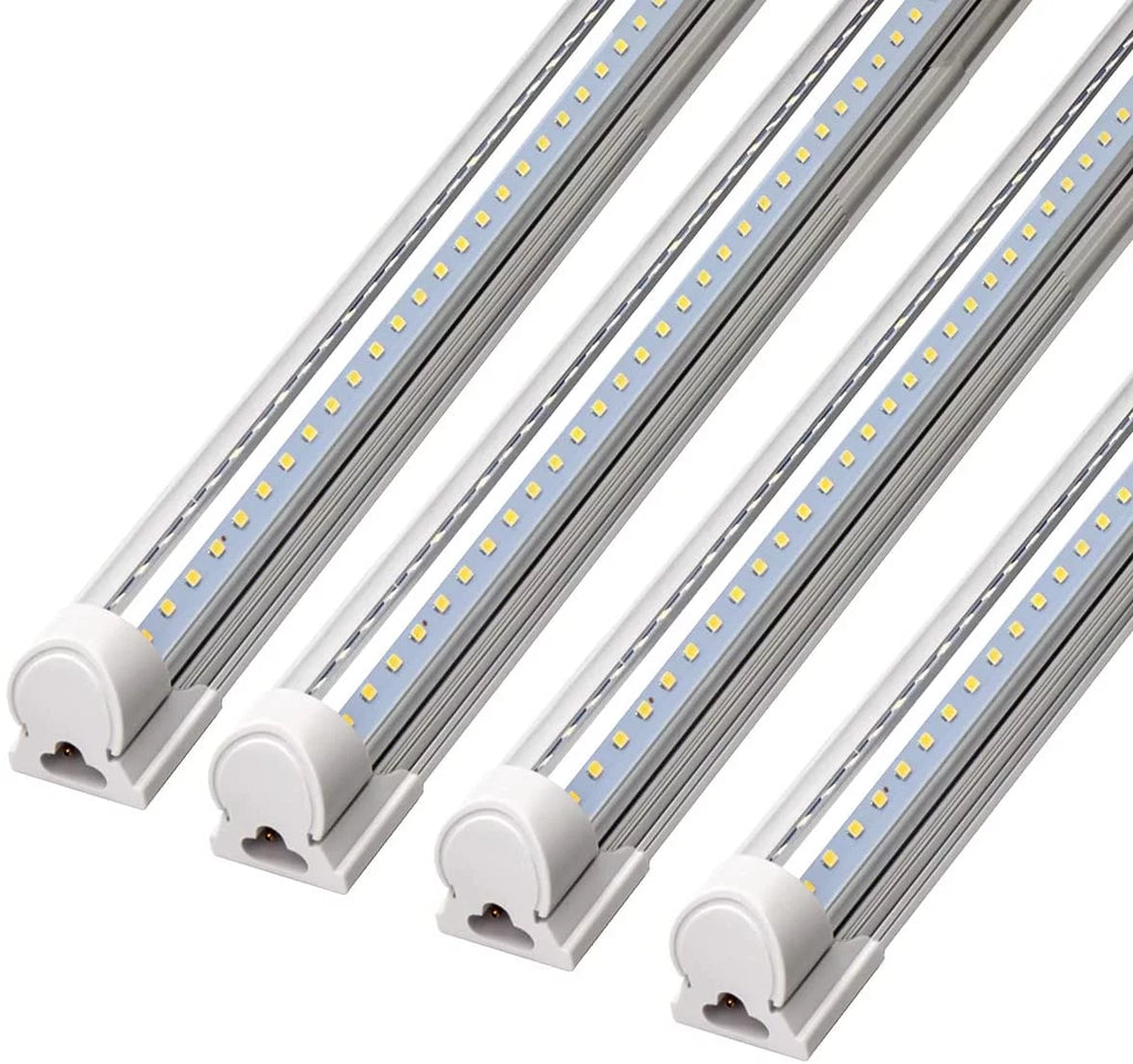 8FT 72W 9000LM 5000K Daylight White T8 Linkable LED Shop Light, 4 Packs E6822