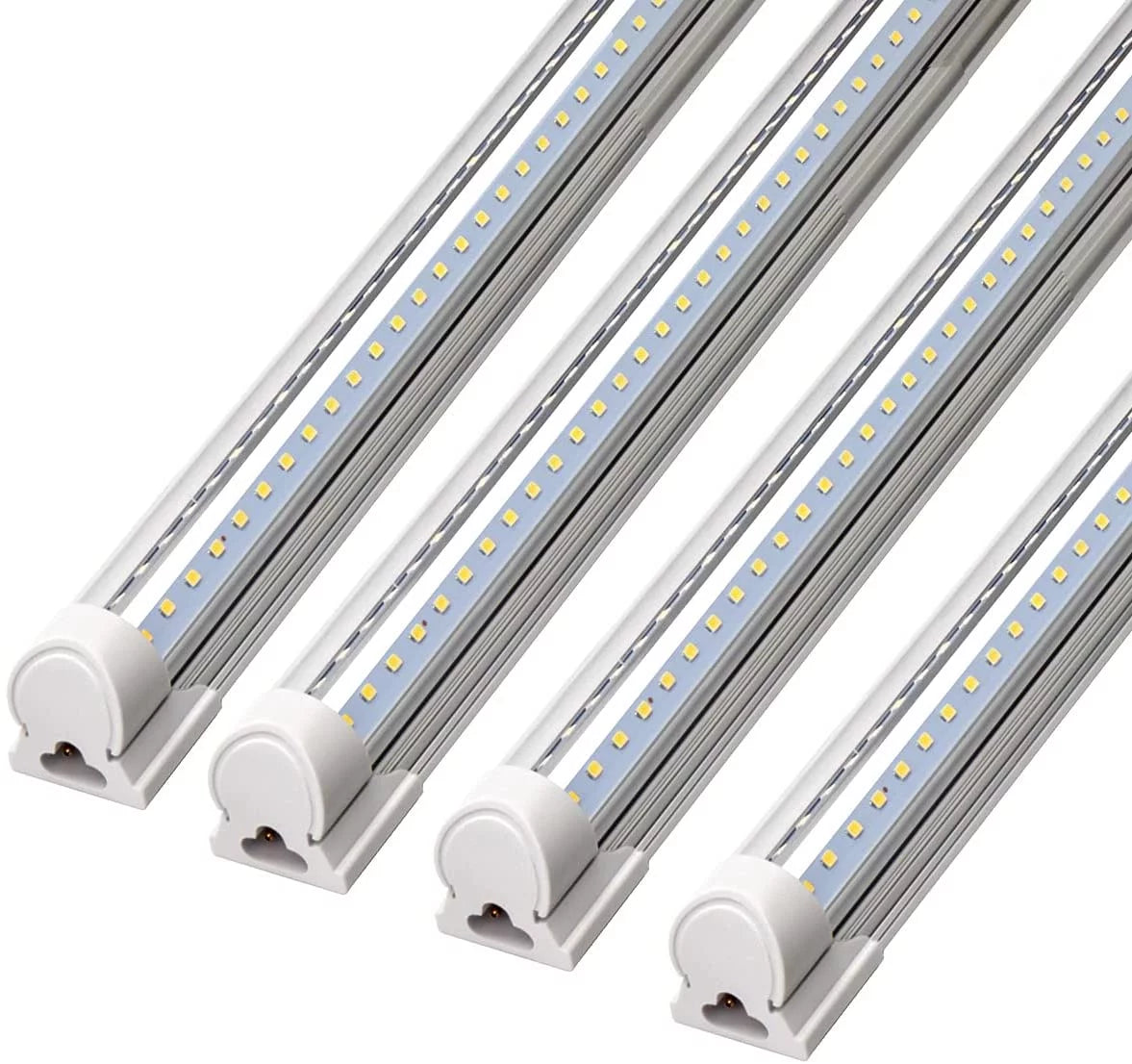 8FT 72W 9000LM 5000K Daylight White T8 Linkable LED Shop Light, 4 Packs E6822