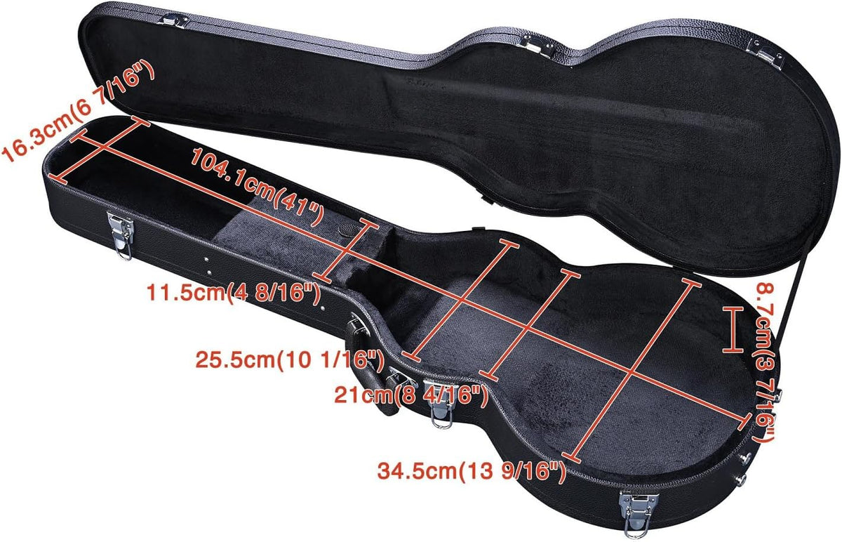 Black PU Leather Wooden Hard-Shell Guitar Case Z41132