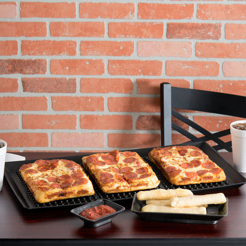 Charcoal Polypropylene Pizza Tray - 12/Case H779615