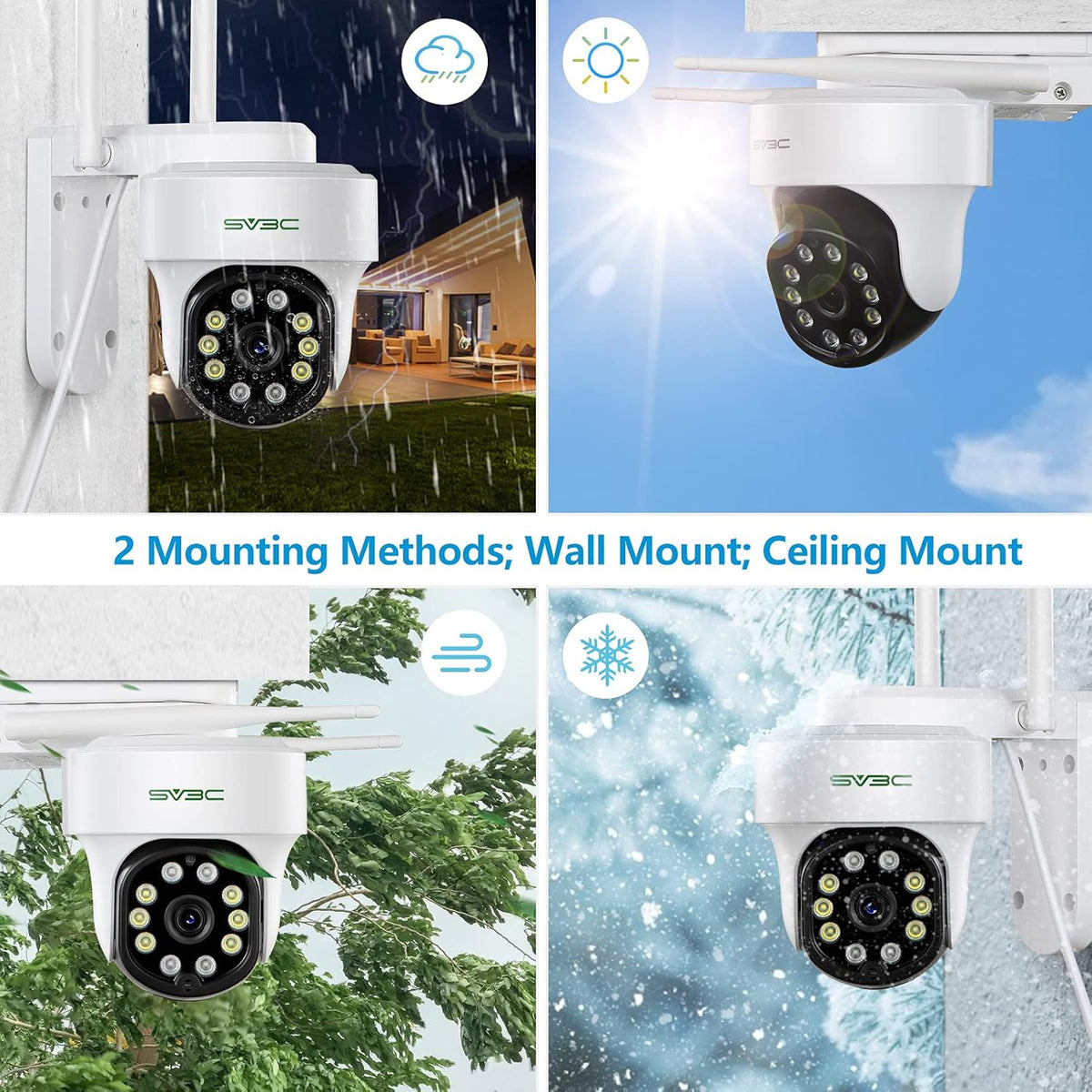 1080P Rotate IP Camera Outdoor with Color Night Vision J988239