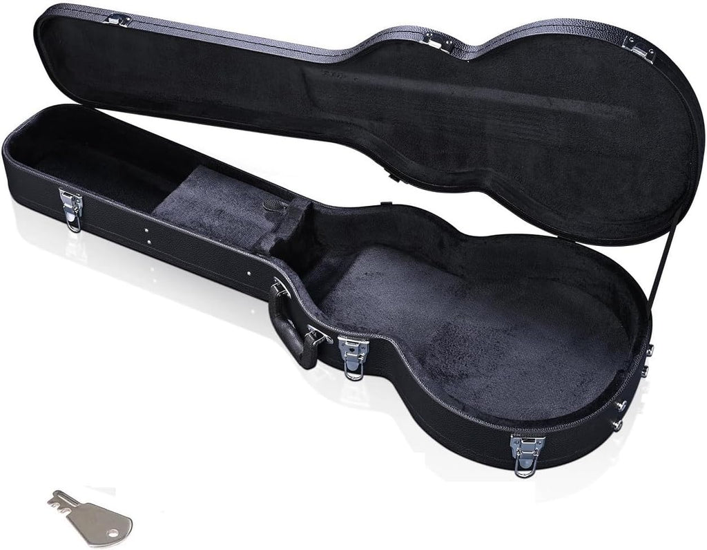 Black PU Leather Wooden Hard-Shell Guitar Case Z41132