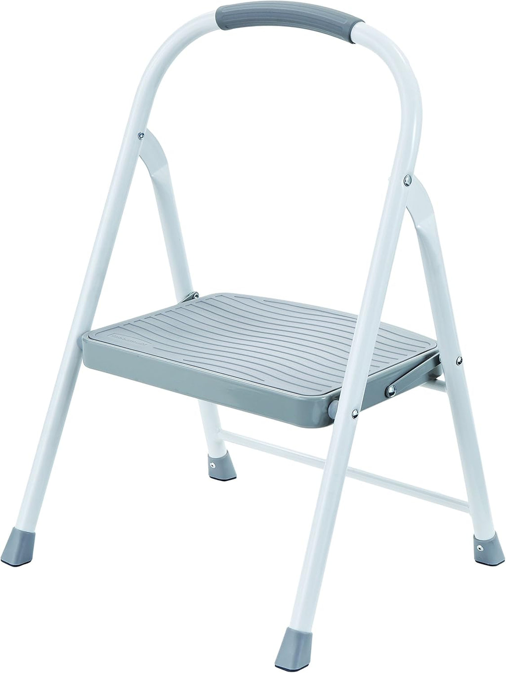 White 2-Step Steel Step Stool J876