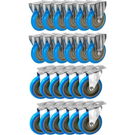 24 Pack 5 inch Caster Wheels Swivel 360 Degree U249