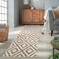 Grey and White 5x7 Washable Low Pile Area Rug Y775085