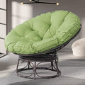 Navy Wicker Papasan Chair with Cushion and Frame X153