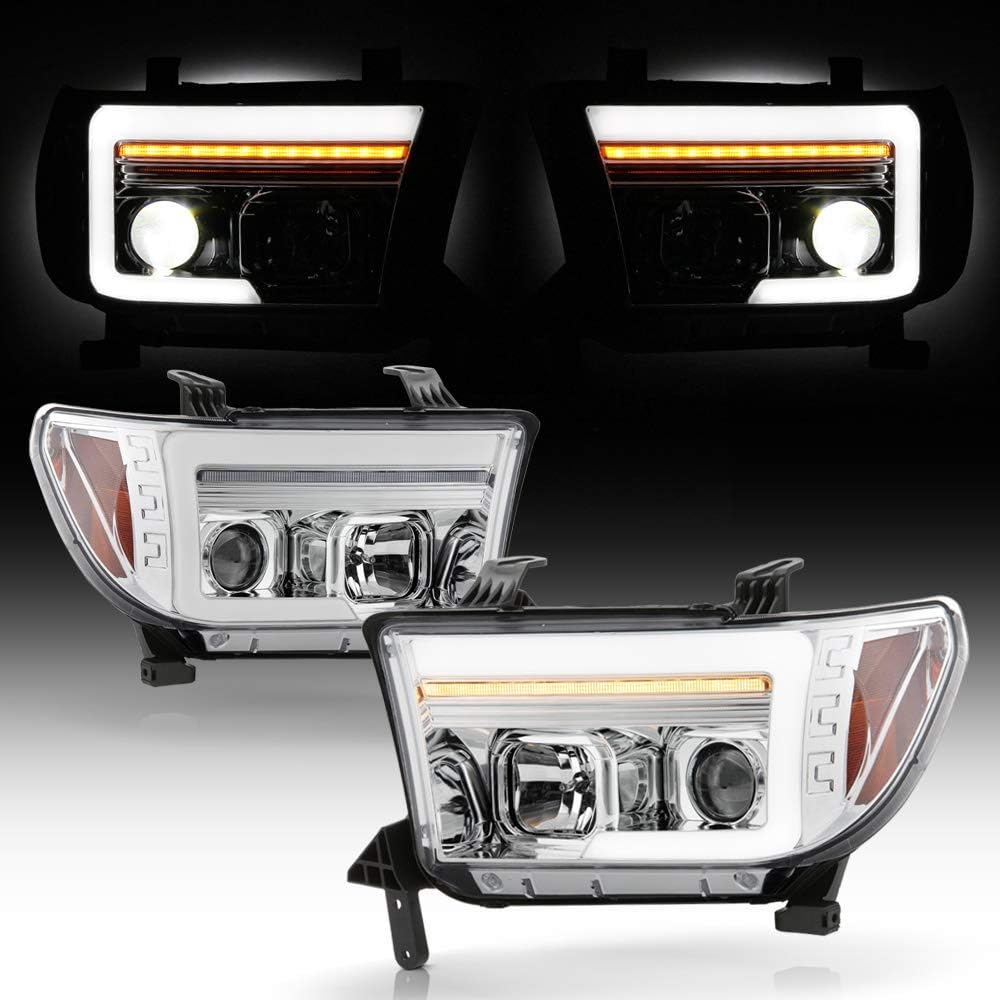 Chrome LED Projector Headlights H20906