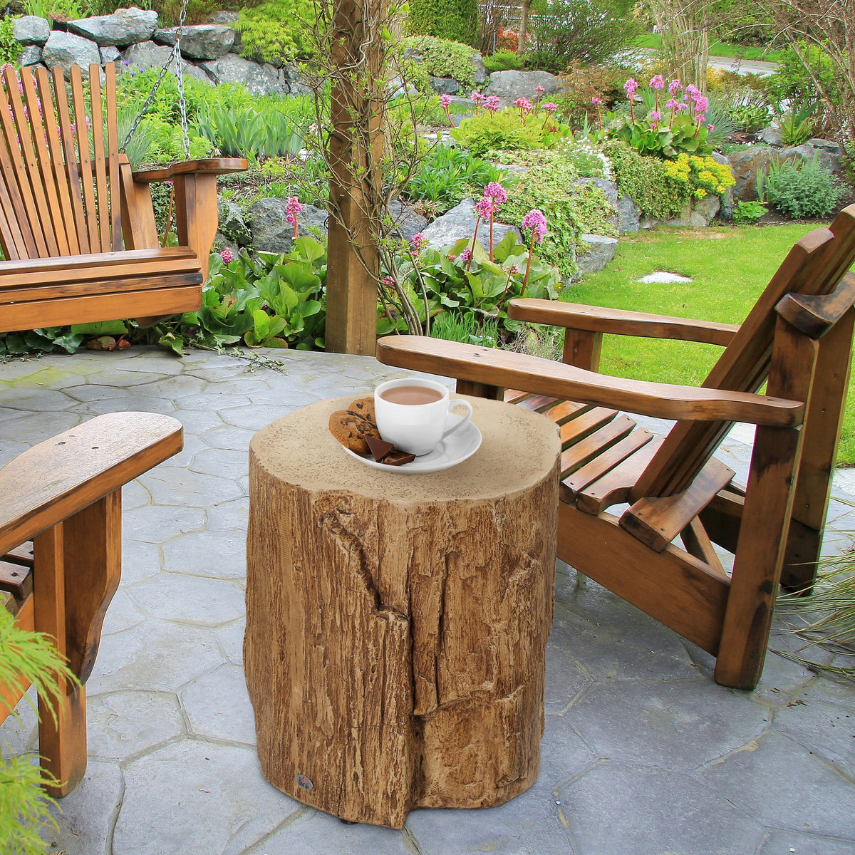 Natural Concrete Side Table Set of 2 T786