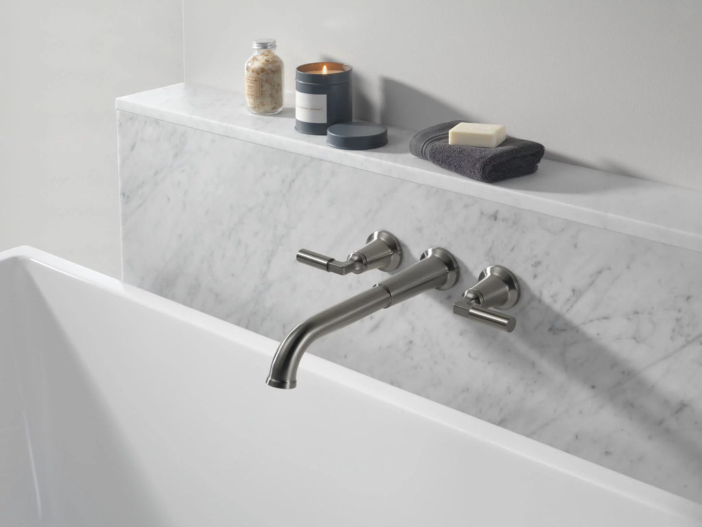 Double Handle Wall Mounted Tub Filler Trim - Nickel V988839