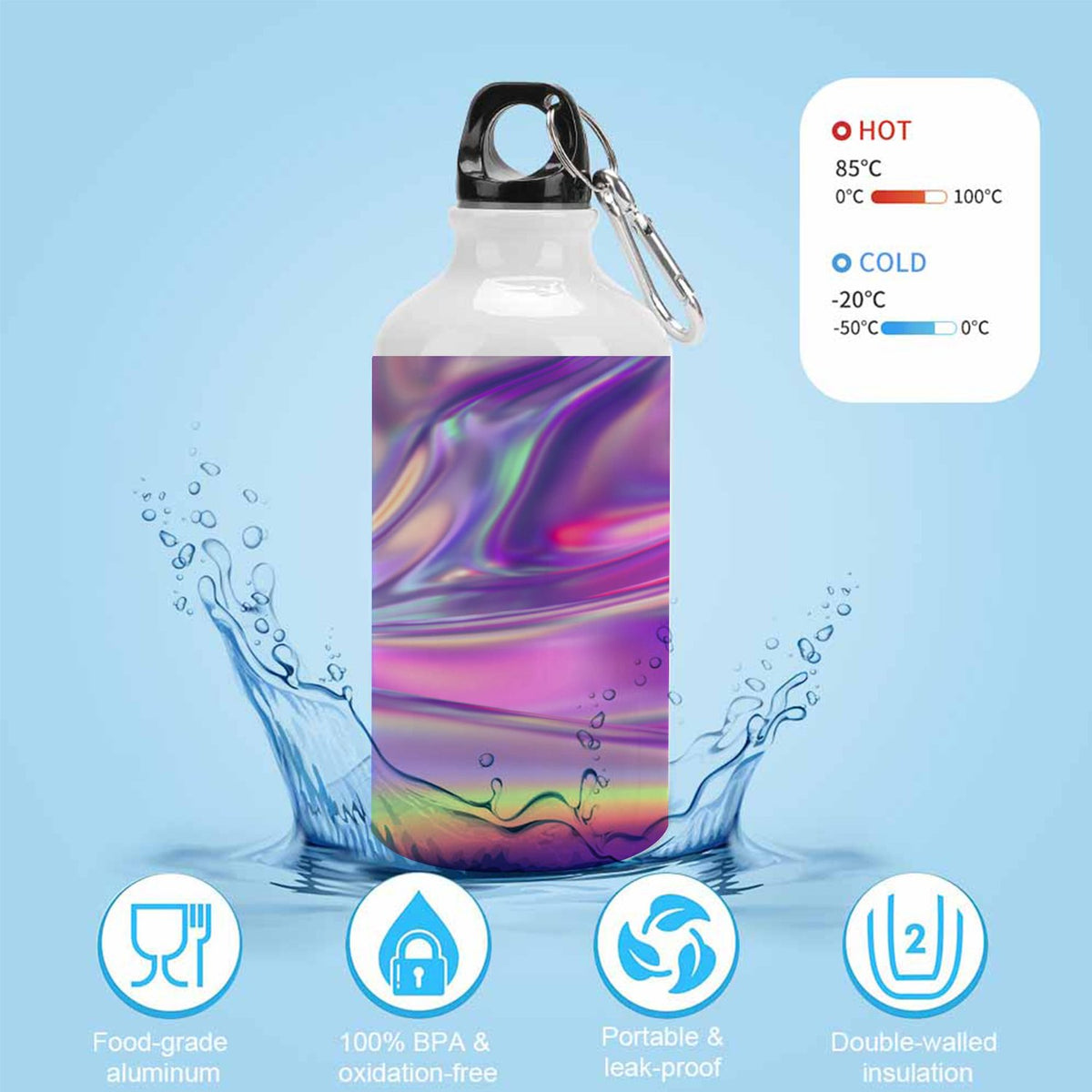 400ml Sport Aluminum Water Bottle with Twist Cap Q822187