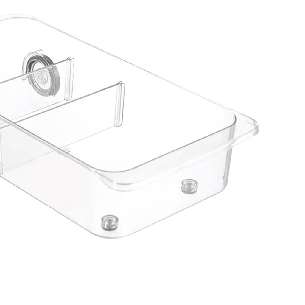 Clear Kitchen Pull Out Refrigerator Drawer Organizer Storage Bins 2 Piece J6515