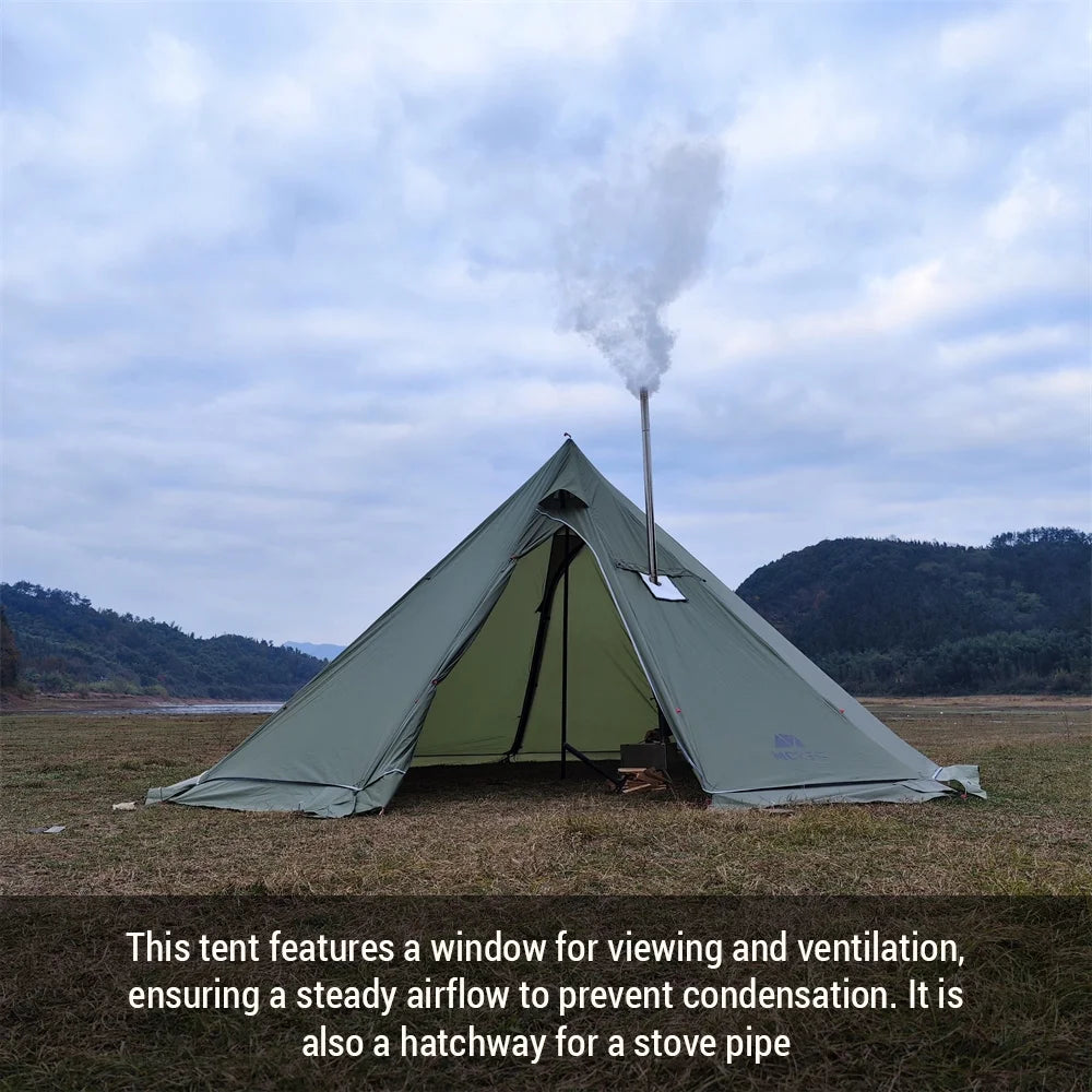 Pyramid Teepee Tent for 5 8 People with Stove Jack R97913