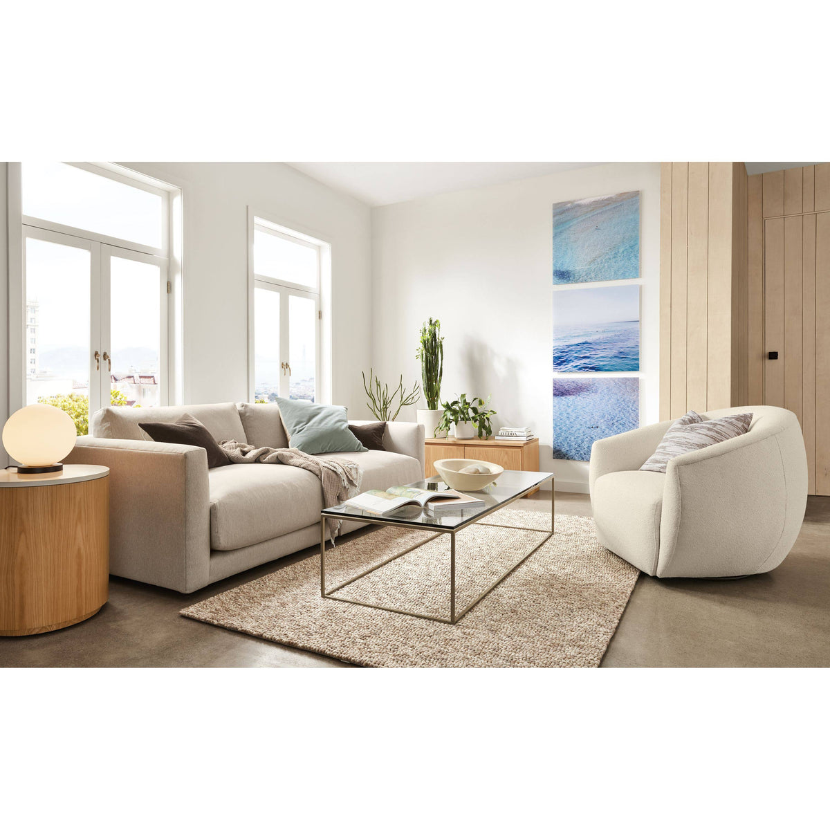 Satin Etched Tempered Glass Square Coffee Table W512