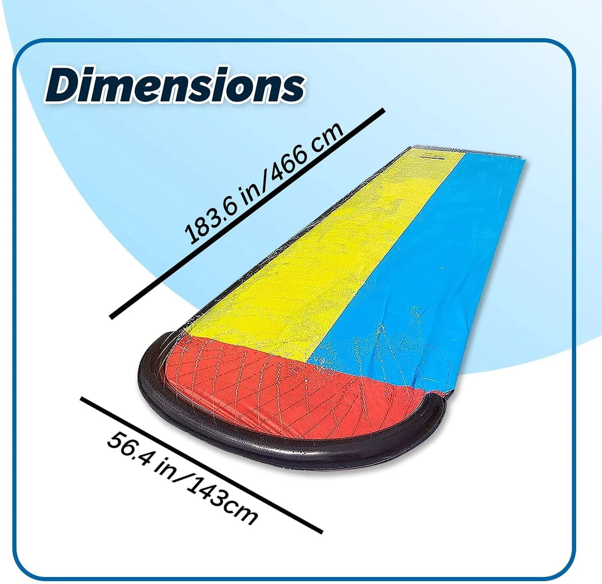15.5ft Water Slide with Crash Pads L6748