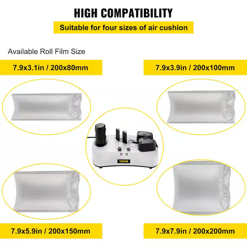 White Air Cushion Packaging 110-Volt with Test Film Roll F985605