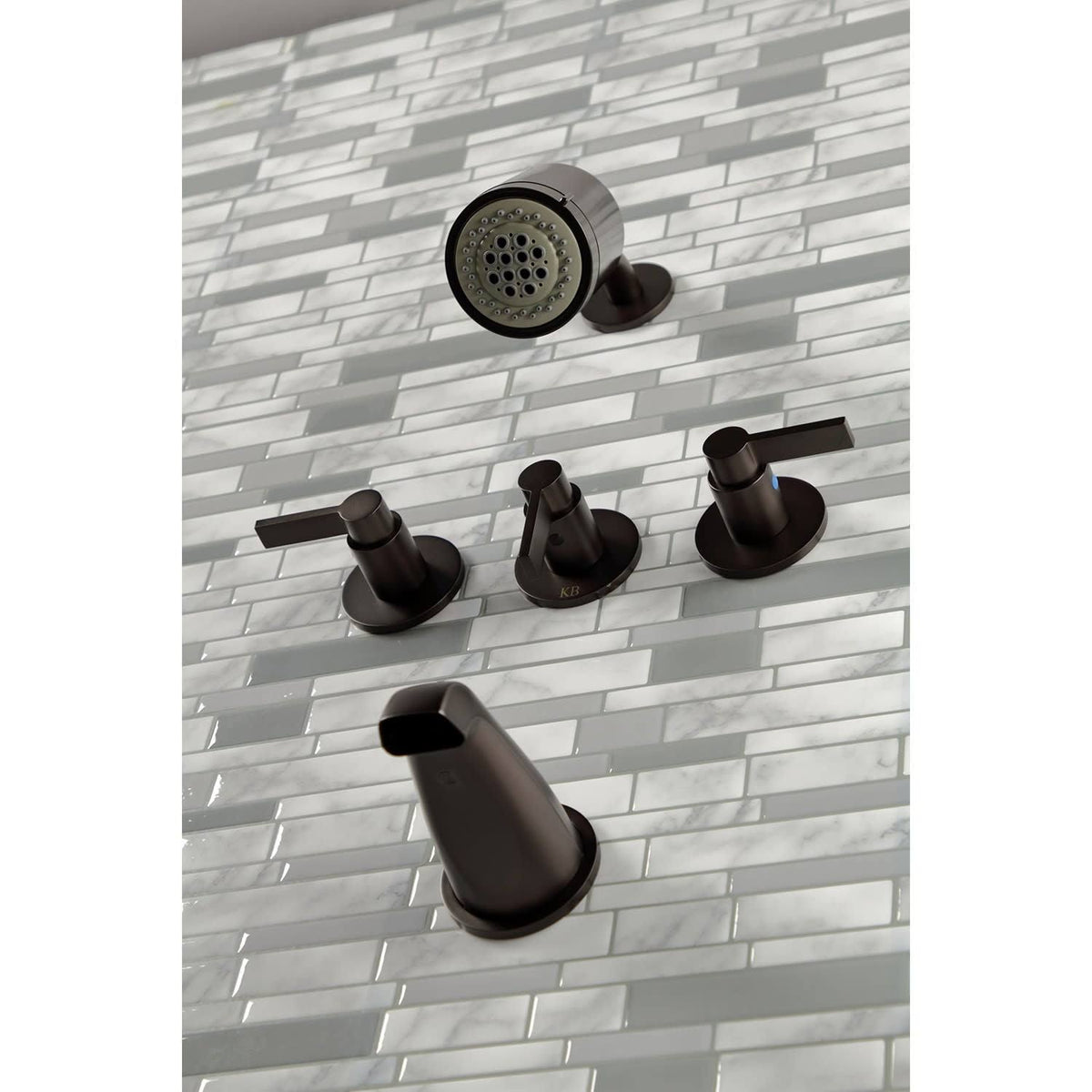 Three Handle Tub and Shower Faucet T5940