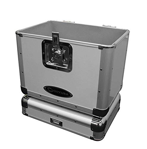 Black Stackable Record Utility Case for 70 12" Vinyl Records N158