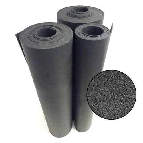 9.5mm x 4ft x 7ft Black Rubber Mat C15368