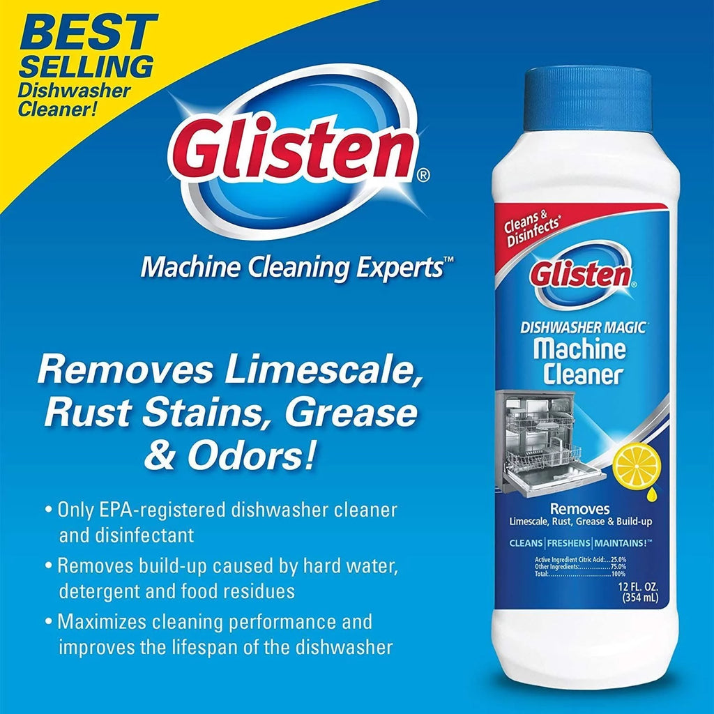 Dishwasher Cleaner & Disinfectant Fresh Lemon 12 Ounce Pack of 3 Y661