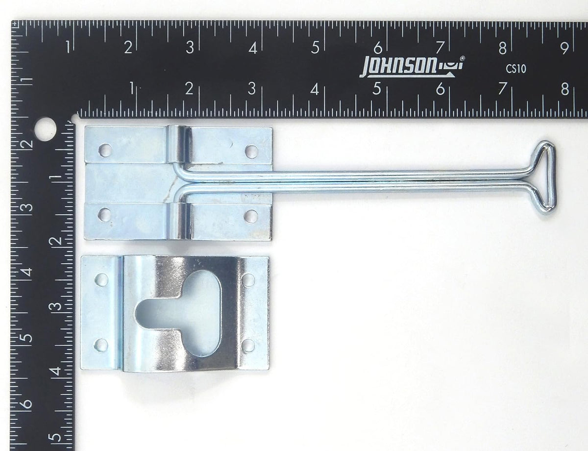 12 Metal T-Style Door Holder Entry Door Catches 6 Inch Long Zinc Plated Steel Pack of 2 I365698