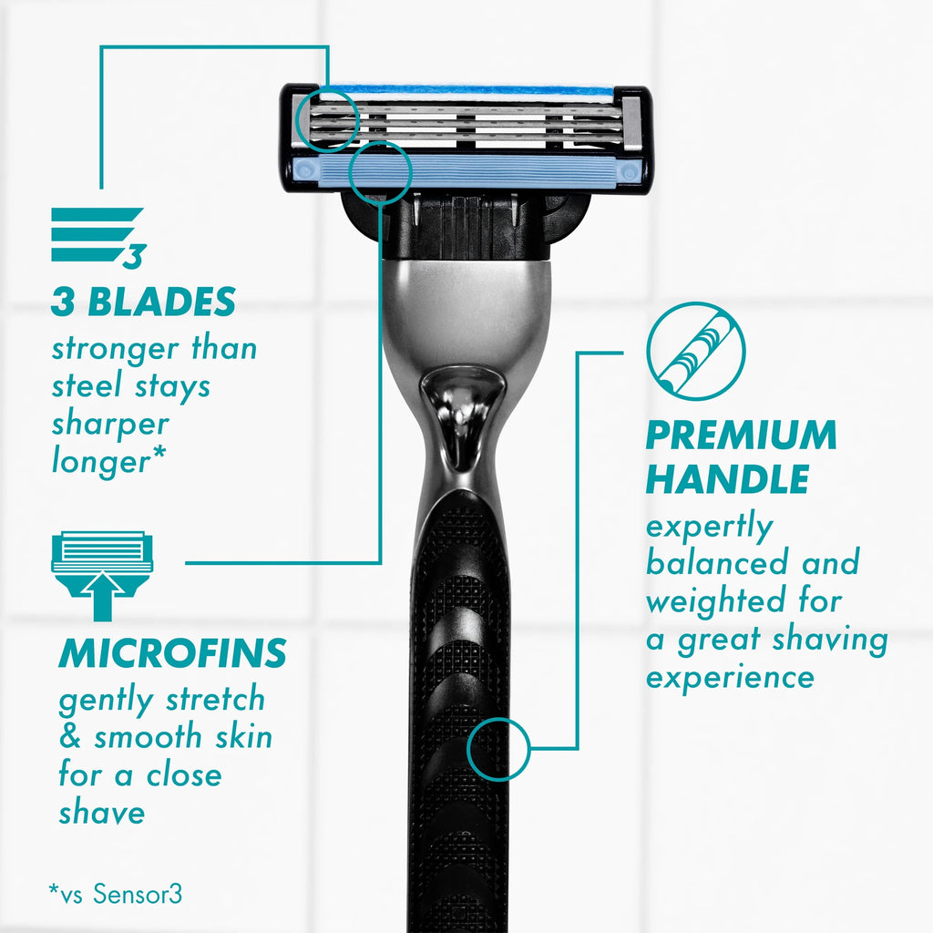 Mens Razor Handle and 2 Blade Refills Y6746