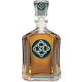 Green Capitol Glass Decanter with Pewter Accents D8982