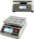 Stainless Steel Washdown Scale, 60lb Capacity, 0.01lb Readability, Dual Display M7592