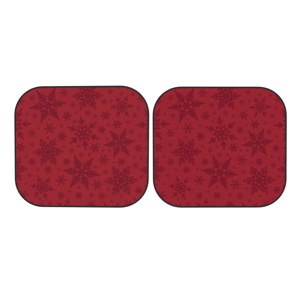 Christmas Red Snowflakes 2 Pack Foldable Car Windshield Sun Shade I345302