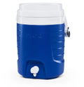 2-Gallon Blue Plastic Beverage Jug with Hooks W54337