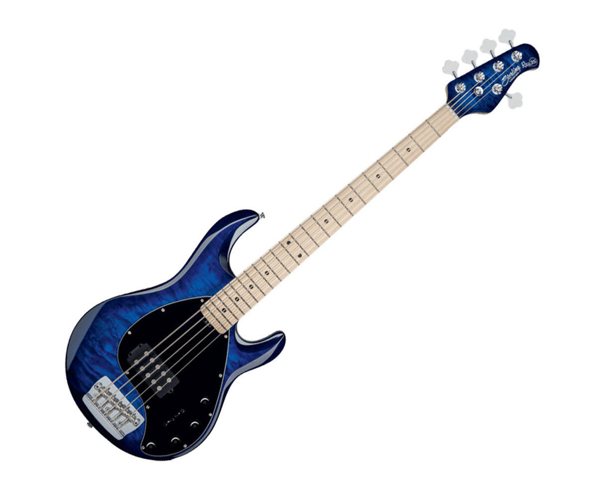 Neptune Blue Quilted Maple 5-String Stingray C9940