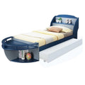 Twin Boat Bed and Twin Trundle in Gray P710483