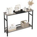 Grey 2-tier Narrow Console Table with Storage Shelf Z20691