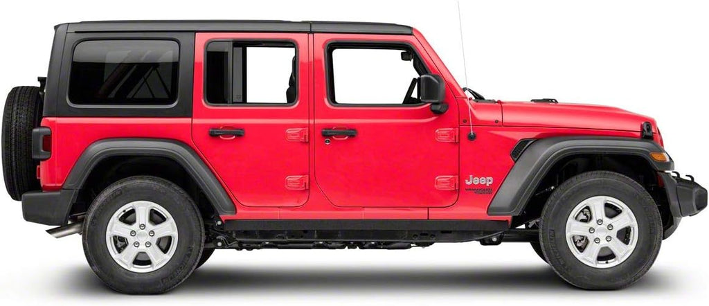 Textured Black Rails Compatible with Jeep Wrangler JL 4-Door A6924