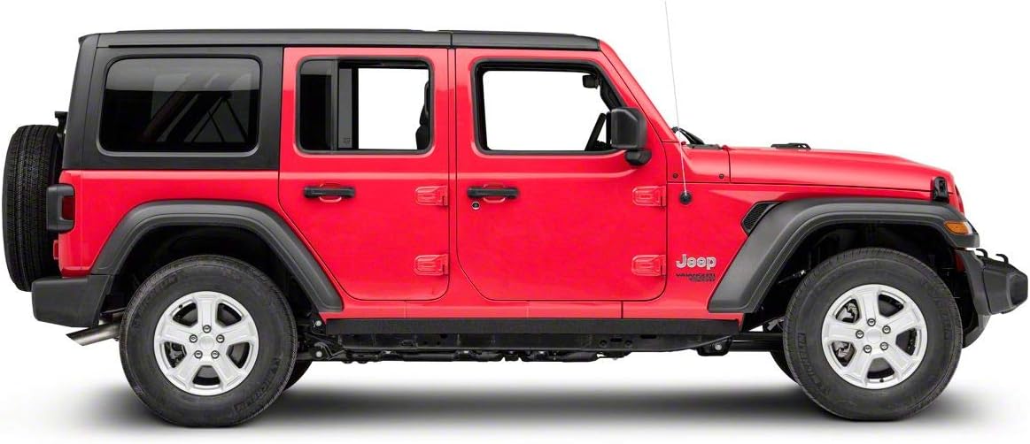 Textured Black Rails Compatible with Jeep Wrangler JL 4-Door A6924