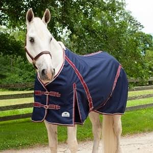 Navy Deluxe Stable Sheet with Silver Trim H88206
