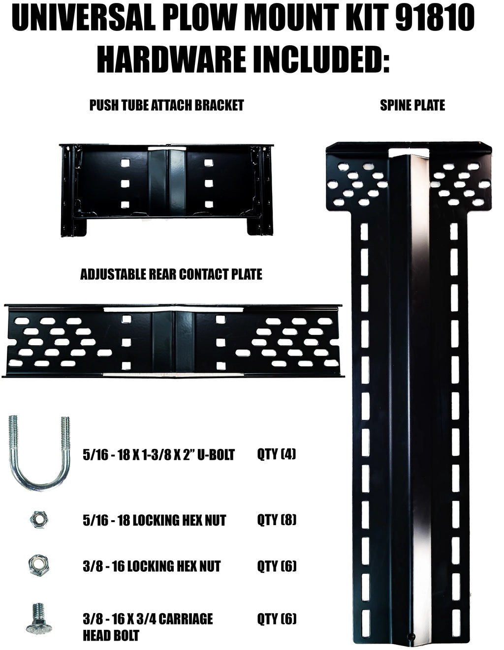 48" Universal ATV Snow Plow Blade Kit H9008