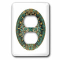 Turquoise And Gold Aztec Calendar 2 Plug Outlet Cover P8075