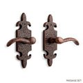 Solid Brass Passage Door Lever Set Antique Copper E805