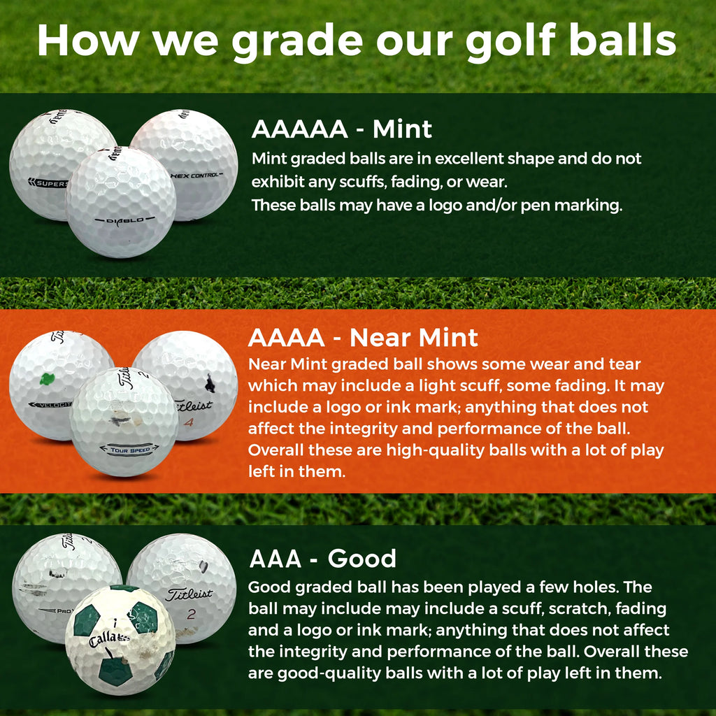 50 Pack Recycled Golf Balls with 15 Tees and Mesh Carrying Bag H21934