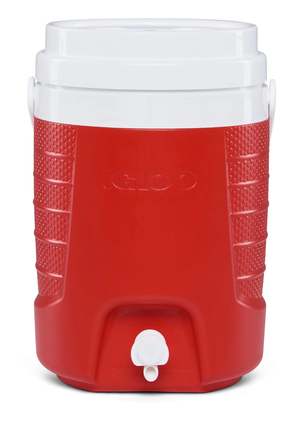 2-Gallon Blue Plastic Beverage Jug with Hooks W54337