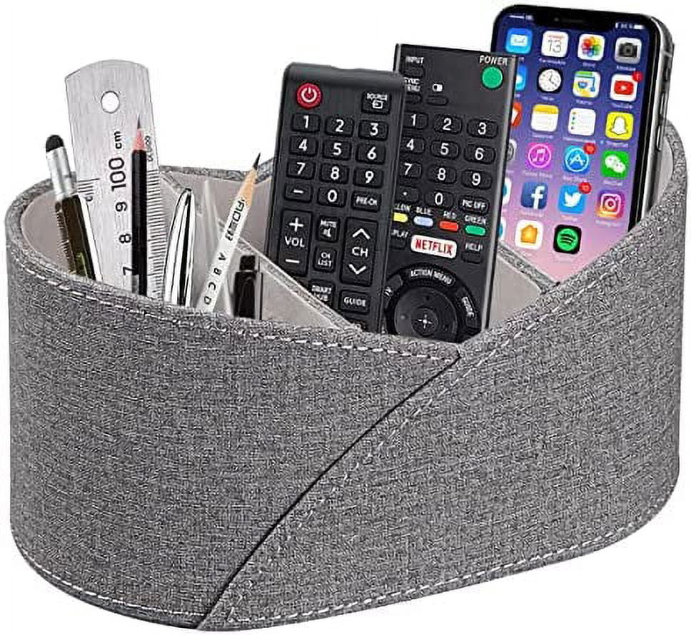 PU Leather Remote Control Holder with 3 Compartments O6194