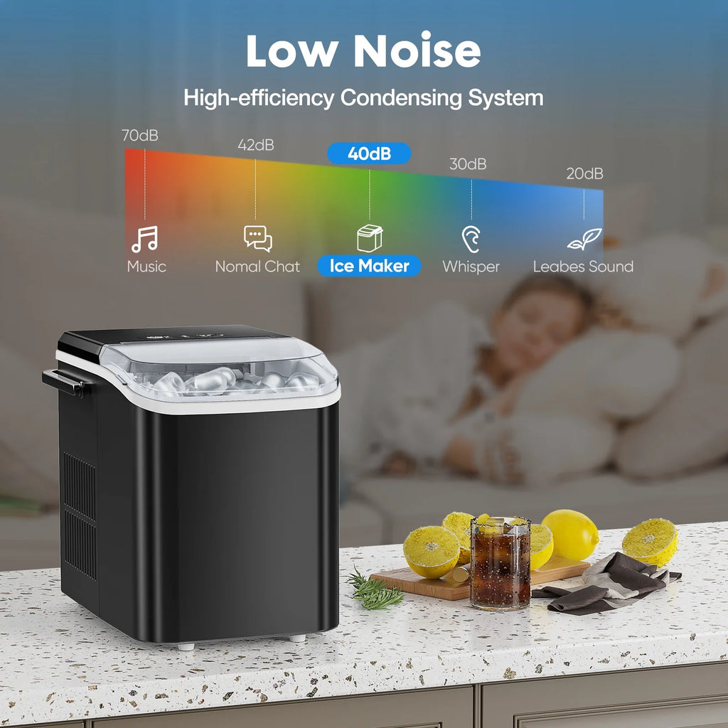 Portable 1.5L Electric Ice Maker Black H776