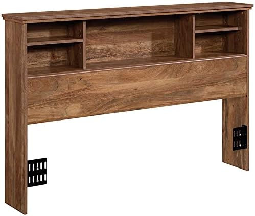 Glacier White Wooden Full-Queen Bookcase Headboard M4993