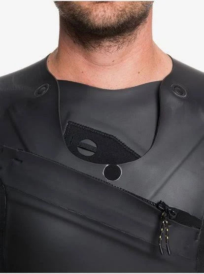 Black Chest Zip Fullsuit Q111