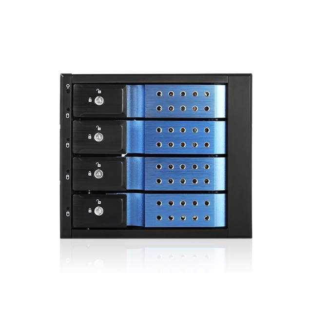 3x5.25x22 to 4x3.5x22 12Gb/s Cage Blue S75491