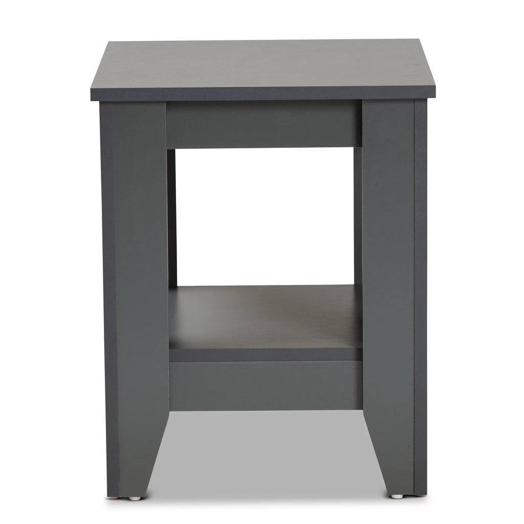 Grey Finished Wood End Table F2873