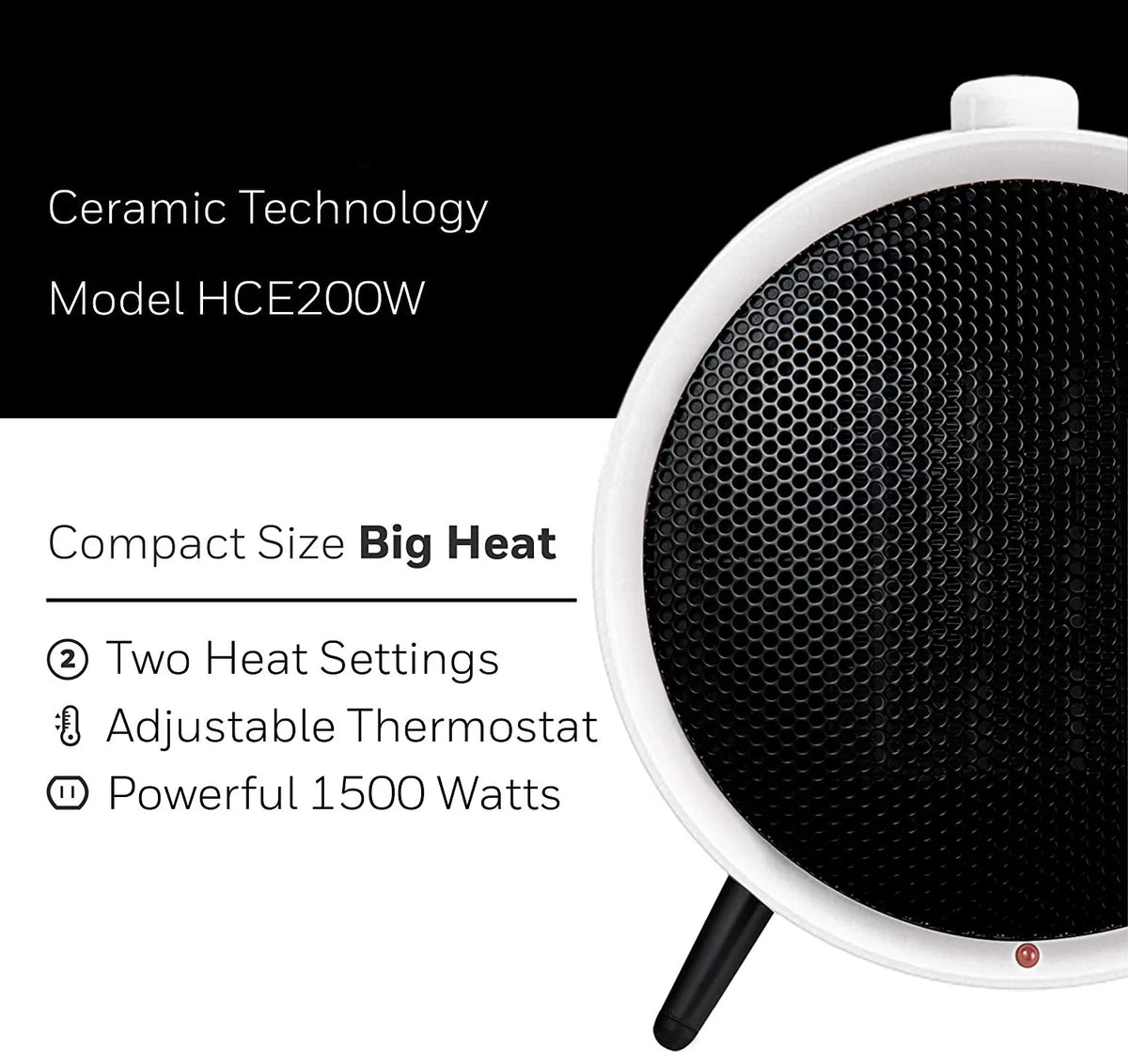 Ceramic White Portable Space Saving Heater L15170