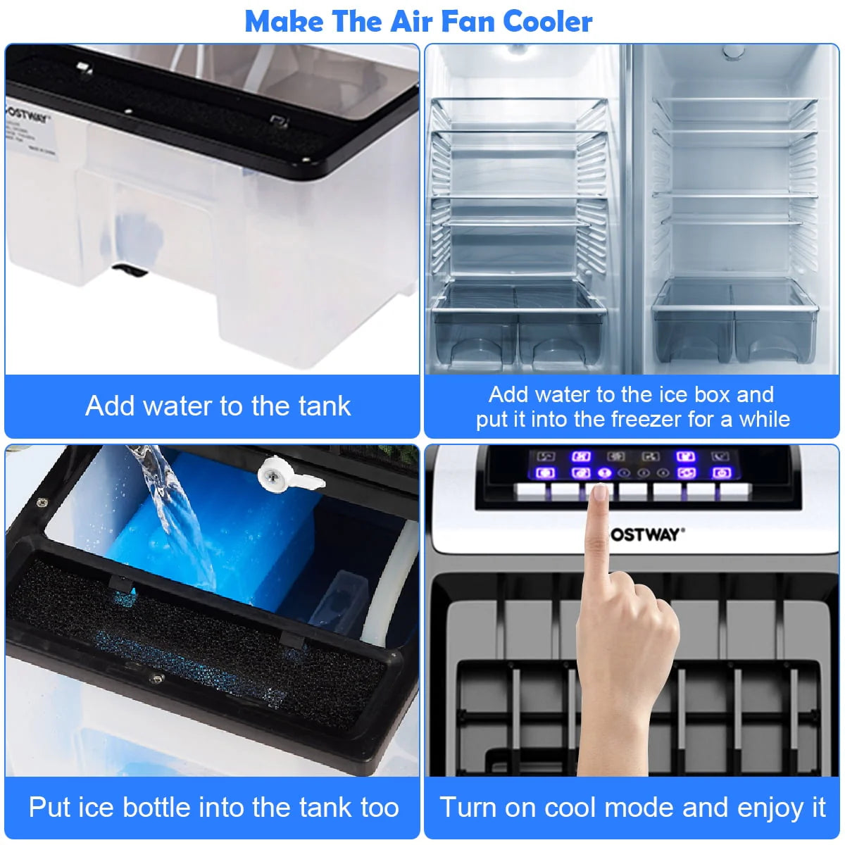 Portable Evaporative Cooler Fan with Remote Control J15601